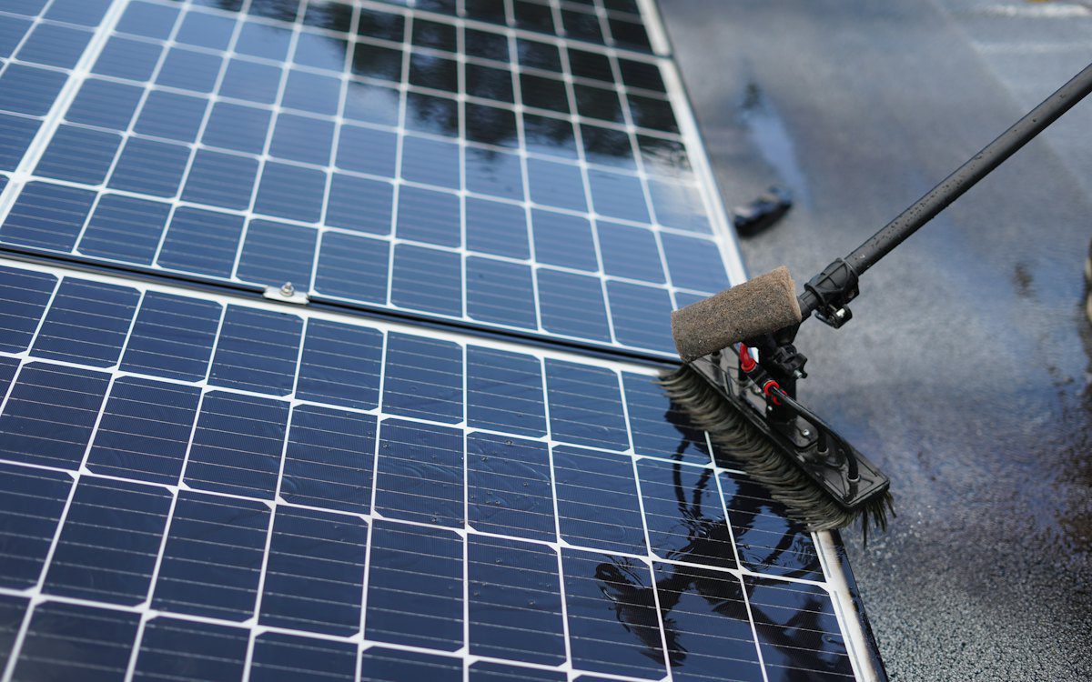 Solar panel cleaning Kildare: solar panels on a residential roof