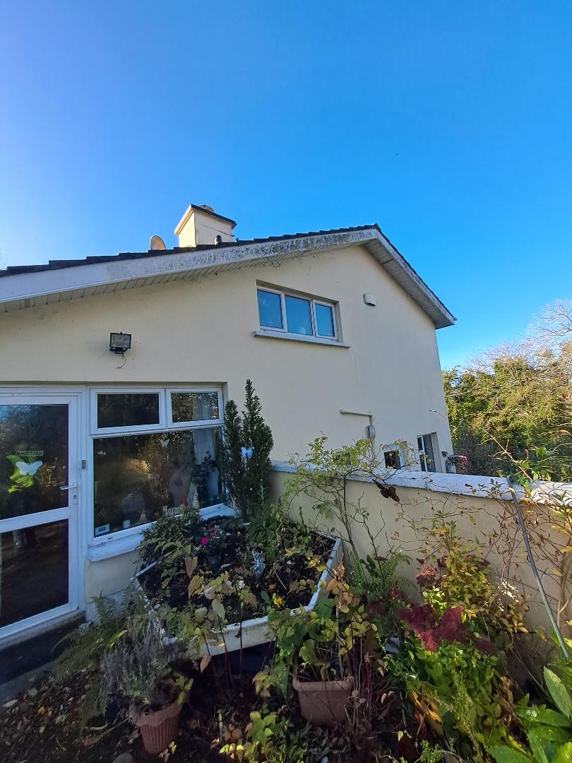 Before and after exterior cleaning Kildare: fascia and soffit restored, before